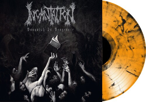 INCANTATION - VANQUISH IN VENGENCE - ORANGE / BLACK MARBLE