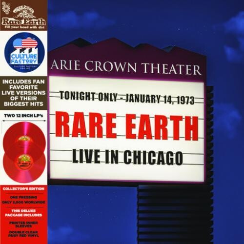 RARE EARTH - LIVE IN CHICAGO - RED TRANSLUCENT