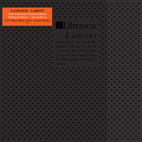 ULTRAVOX - LAMENT (DELUXE EDITION): LIMITED 40TH ANNIVERSARY