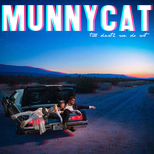 MUNNYCAT - TILL DEATH WE DO ART - SPLIT RED/BLUE TRANSPARENT