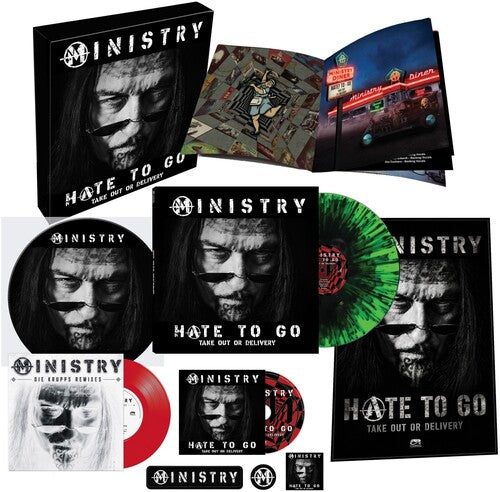 Peter Hook & Ministry – Hate To Go: Take Out Or Delivery   (Black/Green Splatter)