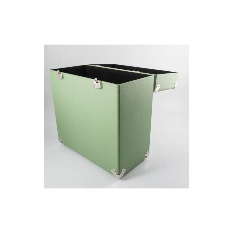 Gpo Retro Swb18gre 12  Vinyl Record Case 35 Count Capacity Verde
