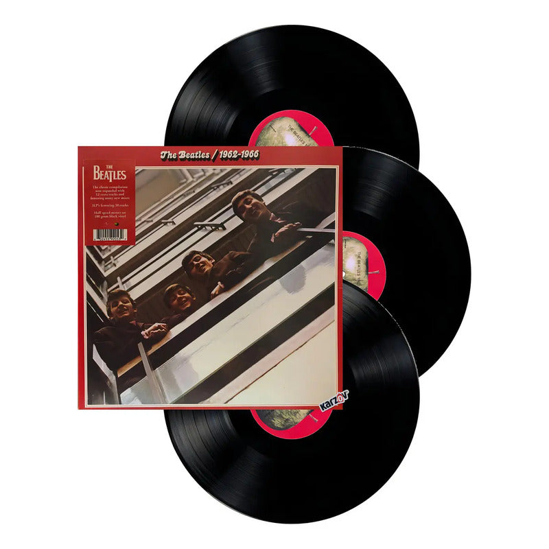 Álbum En Vinilo The Beatles 1962 - 1966 Expanded Red 2023: Pack De 3 Lps Estándar