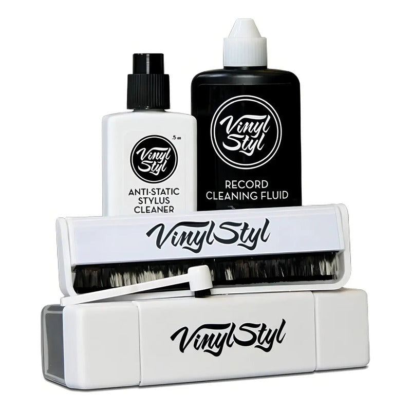 Kit De Limpieza Para Vinilos Vinyl Styl Ultimate, Con 3 Cepillos Y Líquido Blanco