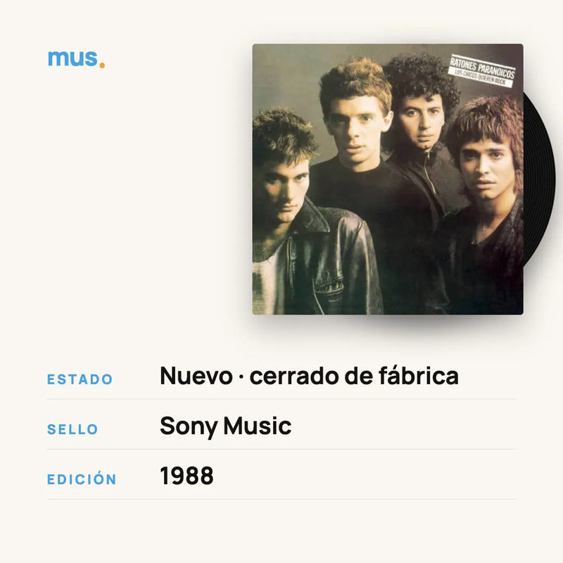 Ratones Paranoicos - Los Chicos Quieren Rock - Vinilo Mus Estándar