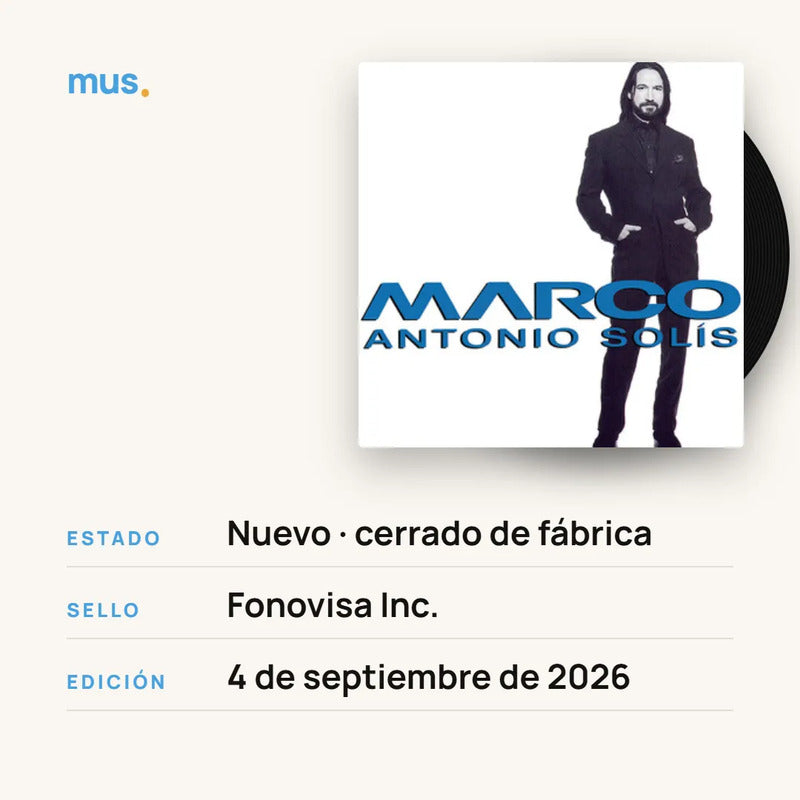 Marco Antonio Solis - Vinilo Mus Estándar