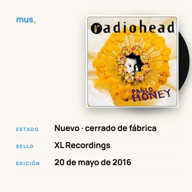 Radiohead - Pablo Honey - Vinilo Mus Estándar