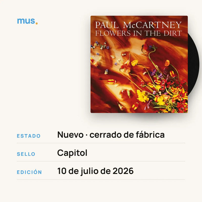 Flowers In The Dirt - Paul Mccartney Vinilo Mus Estándar