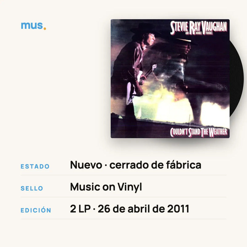 Stevie Ray Vaughan - Couldn't Stand The W. 2 Lp - Vinilo Mus Edición Limitada