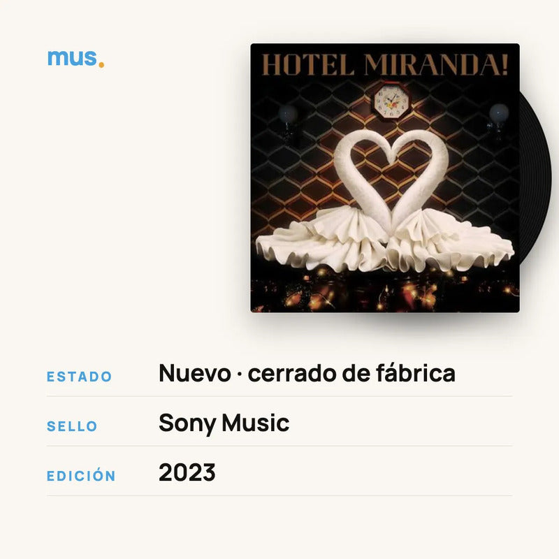 Vinilo Lp Miranda! - Hotel Miranda! - Vinilo Mus Estándar