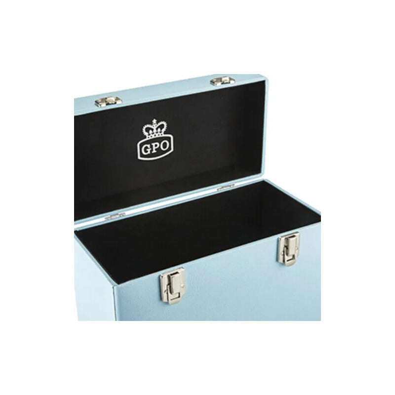 Valija Gpo Para Discos De Vinilo Color Celeste Azul