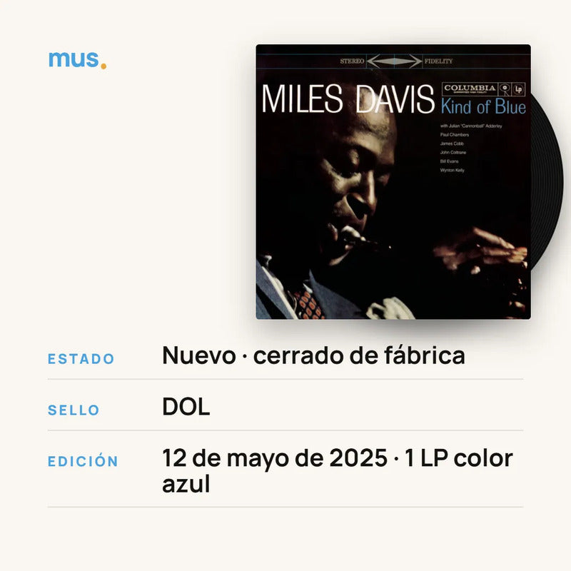 Miles Davis – Kind Of Blue (vinilo Color Azul)