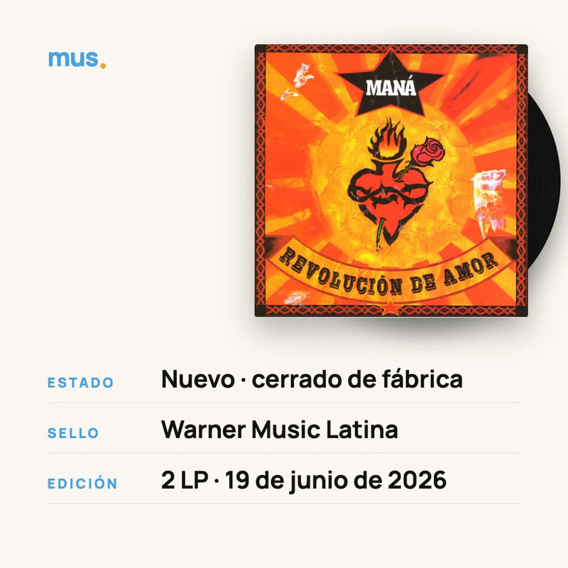 Mana - Revolucion De Amor - 2 Lp - Vinilo Mus Estándar