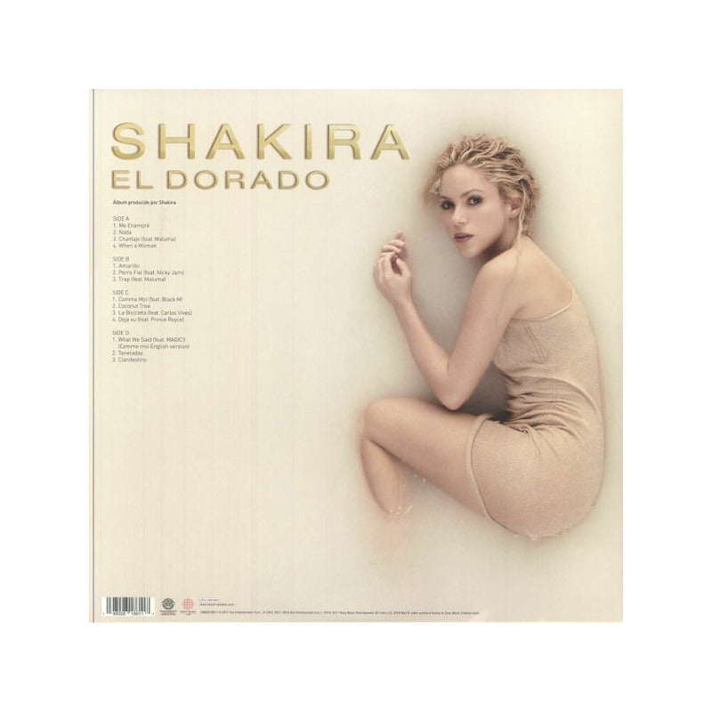 Disco Vinyl Shakira-el Dorado (2 X Gold Vinyl) Versión Del Álbum Estándar