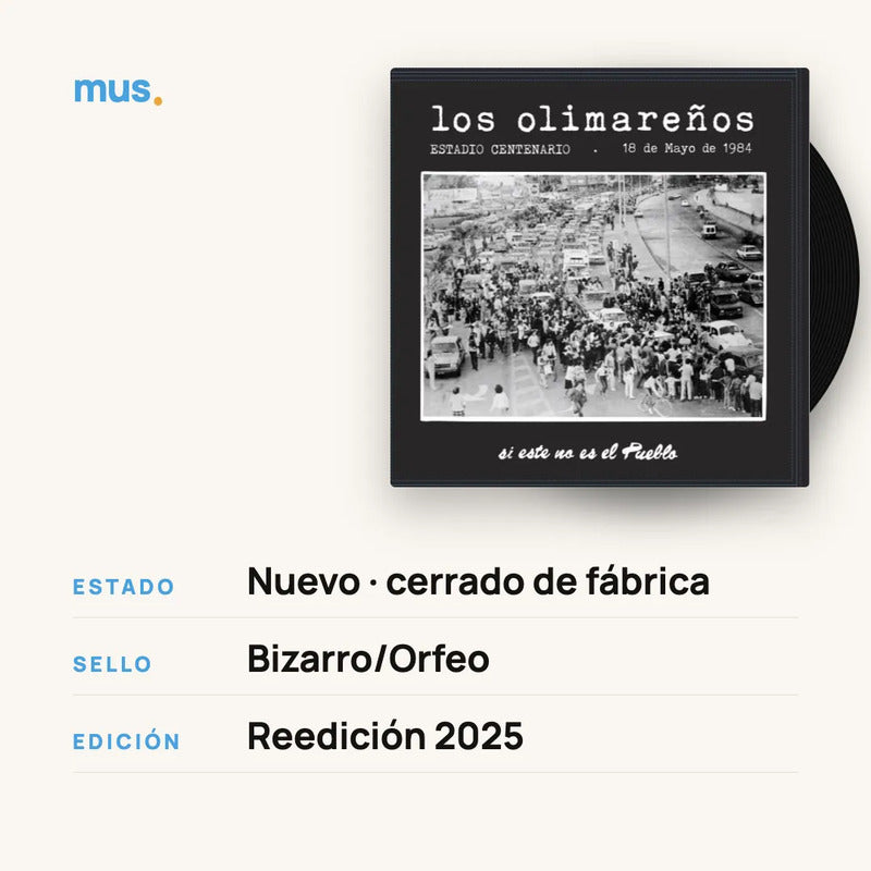 Los Olimareños - Estadio Centenario 1984 - Vinilo Mus Edición Limitada