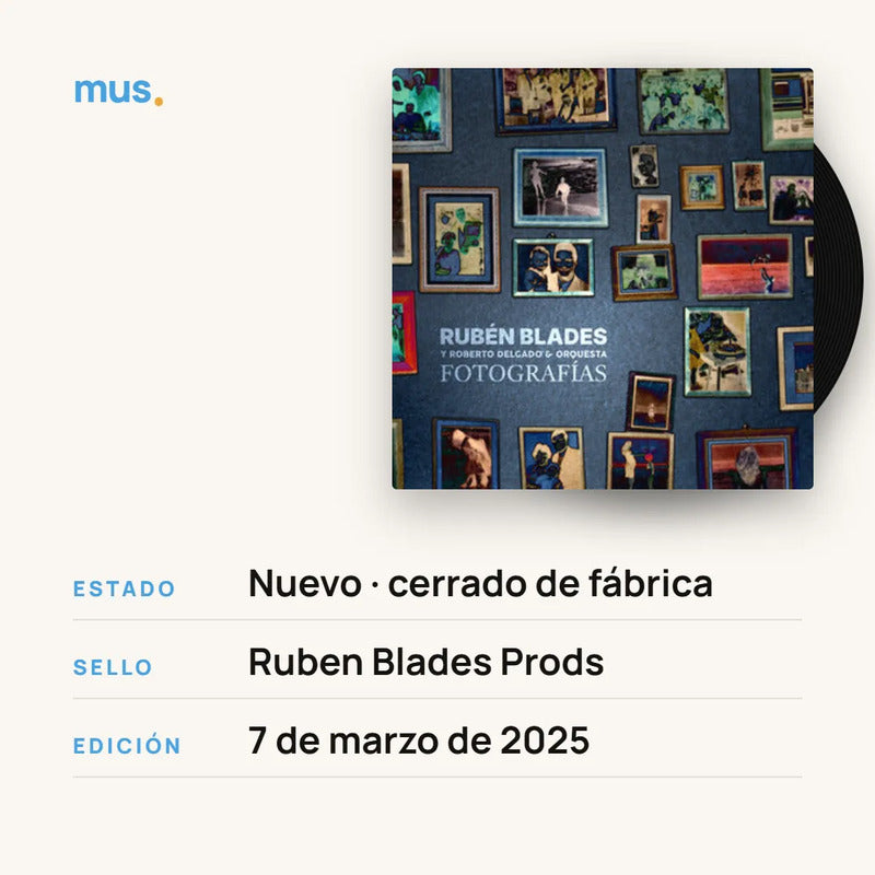 Ruben Blades -  Fotografias - Vinilo Mus Edición Limitada