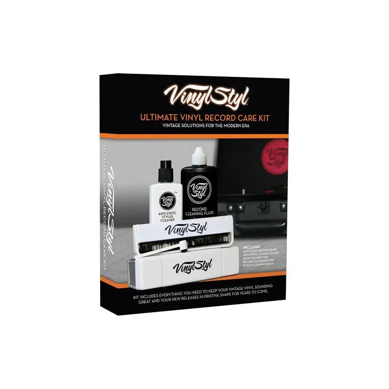 Kit De Limpieza Para Vinilos Vinyl Styl Ultimate, Con 3 Cepillos Y Líquido Blanco