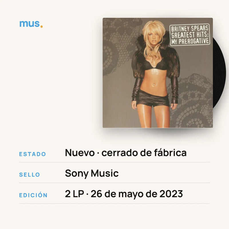 Britney Spears – -greatest Hits: My Prerogative 2lp