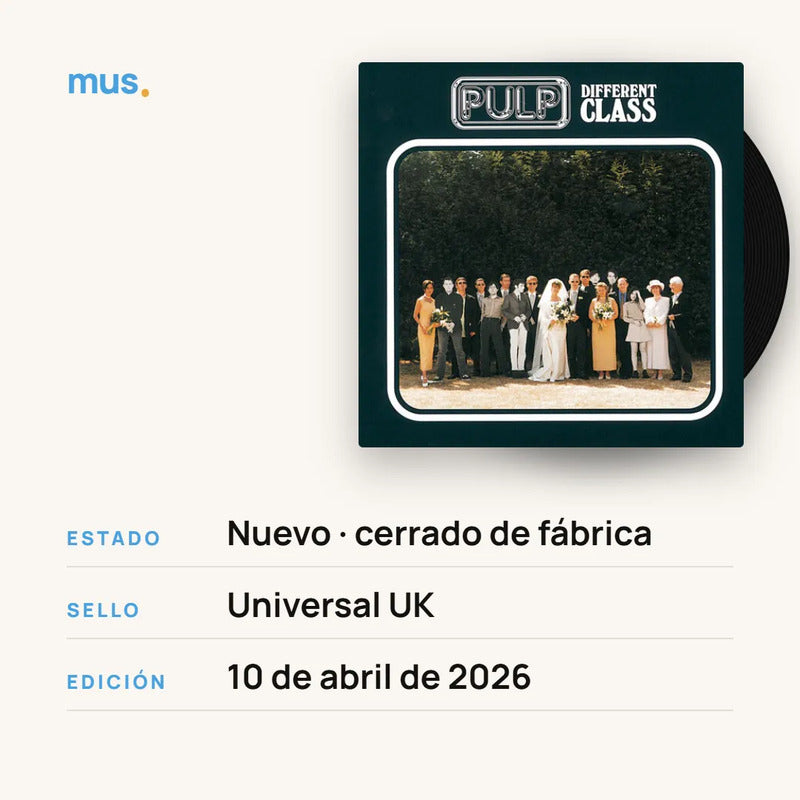 Pulp - Different Class - Vinilo Mus Estándar