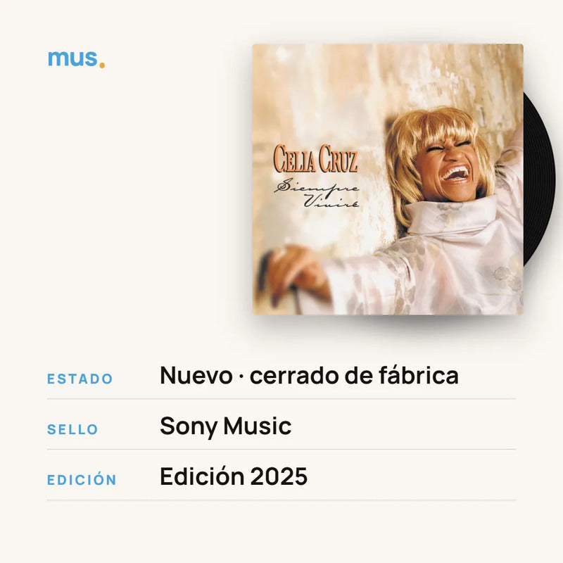 Celia Cruz - Siempre Viviré (2 Lp) - Vinilo Mus Estándar