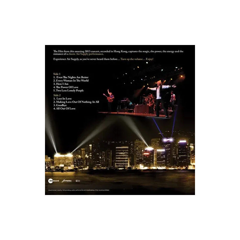 Air Supply - The Hits  Live In Hong Kong - Vinilo Mus Estándar