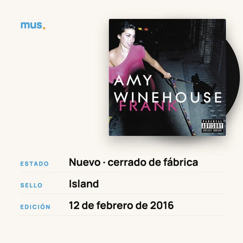 Amy Winehouse - Frank - 2 Lp - Vinilo Mus Estándar
