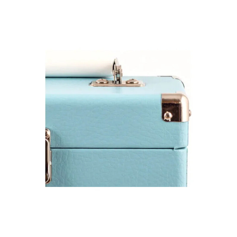 Valija Gpo Para Discos De Vinilo Color Celeste Azul