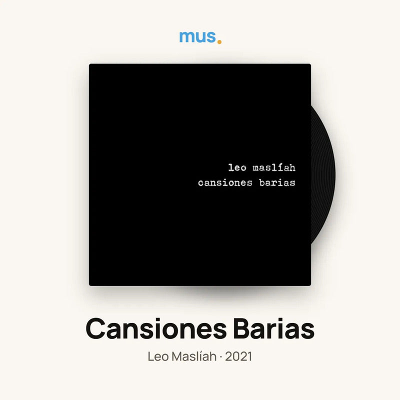 Leo Maslíah - Cansiones Barias - Vinilo Mus Estándar