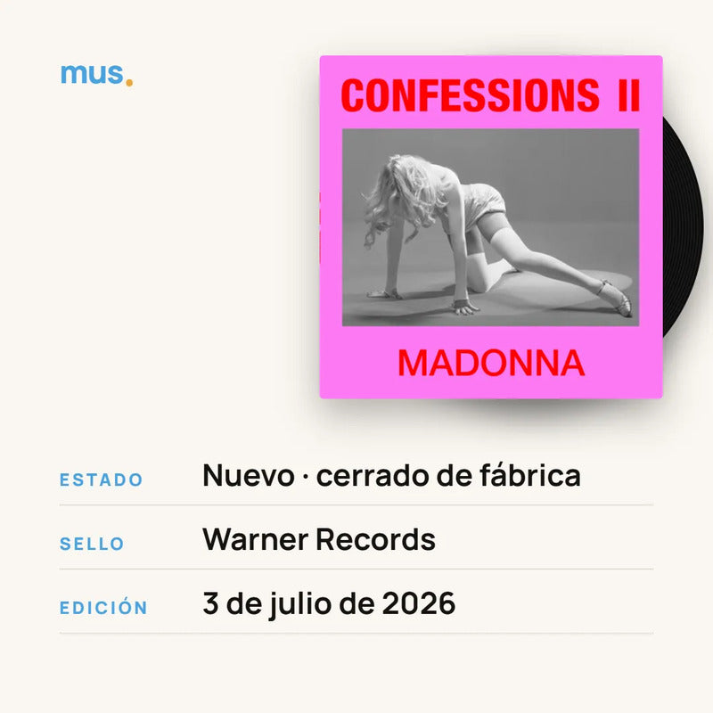 Madonna - Confessions Ii Vinilo Mus Estándar - Vinilo Rojo