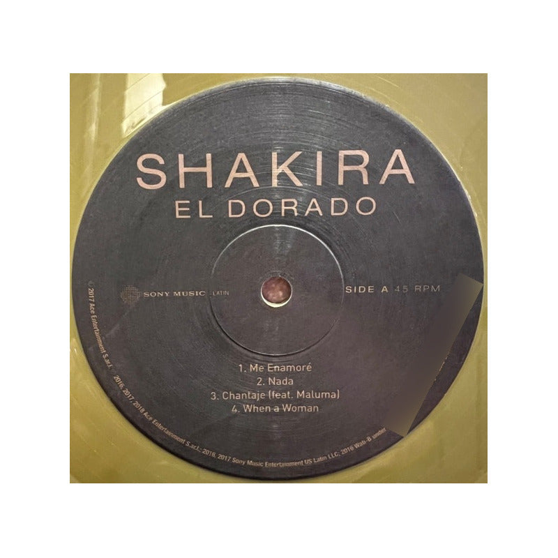 Disco Vinyl Shakira-el Dorado (2 X Gold Vinyl) Versión Del Álbum Estándar