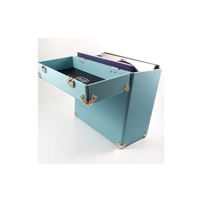 Valija Gpo Para Discos De Vinilo Color Celeste Azul